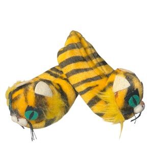 vintage Etell mid century tiger slippers size infant 3-4